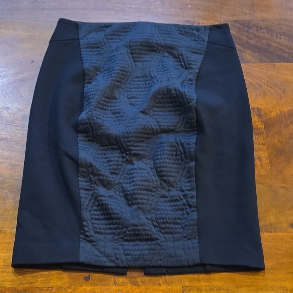 NWOT Rachel Roy Black Quilted Pencil Skirt Size 6
